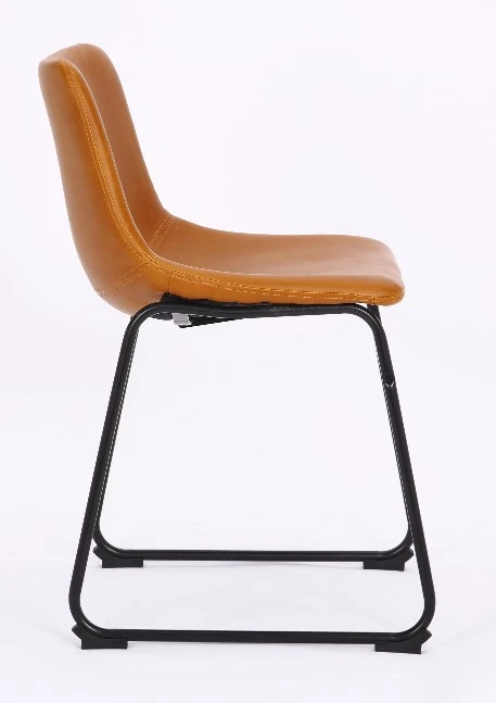 Ergonomic Leather Lounge Chair For Dining Kitchen Bar